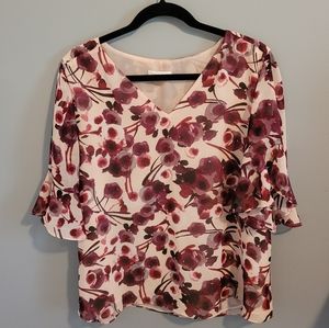 Calvin Klein Ruffle Sleeve Shirt